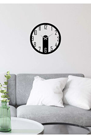 Artroya Clasic Metal Duvar Saati -Ev Ofis  - 40 x 40 - cm - Siyah - CLOCK-196