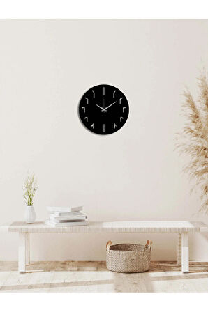 Artroya Dekoratif Metal Duvar Saati -Ev Ofis  - 40 x 40 - cm - Siyah - CLOCK-262