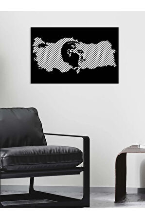 Artroya Atatürk Zafer Monüment Metal Duvar Tablosu - Ev Duvar Dekorasyonu - 35 x 60 cm -Siyah - ATA-042