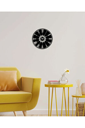 Artroya Dekoratif Metal Duvar Saati   -Ev Ofis  - 42 x 42 - cm - Siyah - CLOCK-222