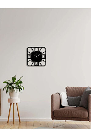 Artroya Dekoratif Metal Duvar Saati  -Ev Ofis  - 45 x 45 - cm - Siyah - CLOCK-170