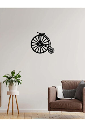 Artroya Retro Bike Duvar Saati -Ev Ofis  - 70 x 70 - cm - Siyah - CLOCK-071