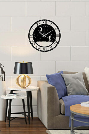 Artroya Happykid Duvar Saati -Ev Ofis  - 40 x 40 - cm - Siyah - CLOCK-037