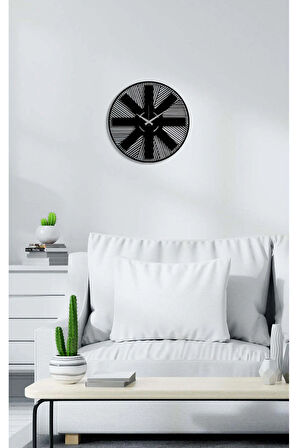 Artroya Dekoratif Metal Duvar Saati   -Ev Ofis  - 40 x 40 - cm - Siyah - CLOCK-185