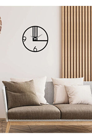 Artroya Dekoratif Metal Duvar Saati   -Ev Ofis  - 60 x 60 - cm - Siyah - CLOCK-147