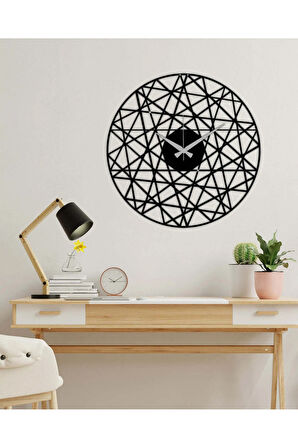 Artroya Dekoratif Metal Duvar Saati   -Ev Ofis  - 50 x 50 - cm - Siyah - CLOCK-114