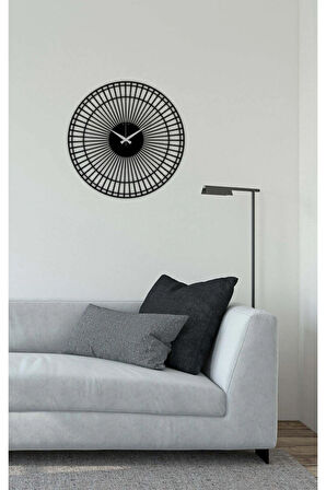 Artroya Skandinav Metal Duvar Saati -Ev Ofis  - 50 x 50 - cm - Siyah - CLOCK-127