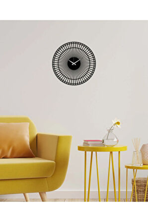 Artroya Skandinav Metal Duvar Saati -Ev Ofis  - 50 x 50 - cm - Siyah - CLOCK-127