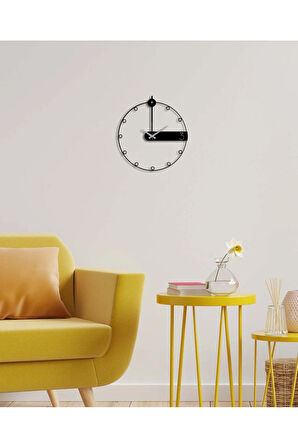 Artroya Modern Minimalist Metal Duvar Saati -Ev Ofis  - 50 x 48 - cm - Siyah - CLOCK-236