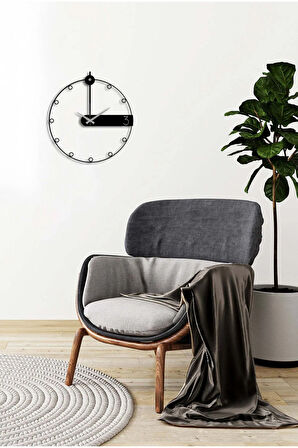 Artroya Modern Minimalist Metal Duvar Saati -Ev Ofis  - 50 x 48 - cm - Siyah - CLOCK-236