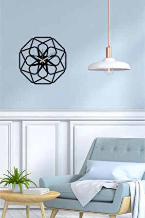 Artroya Gibella Modern Dekoratif Metal Saati -Ev Ofis  - 49 x 49 - cm - Siyah - CLOCK-012