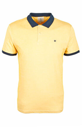 Erkek Polo Yaka Tişört Sarı %100 Pamuk Slim Fit T-shirt NCS JEANS 1136