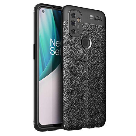 Gpack Oneplus Nord N100 Kılıf Niss Deri Görünümlü SilikonFull Ekran