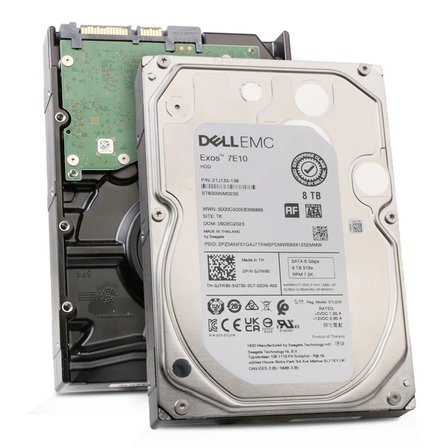 DELL EMC Exos™ 7E10 8TB 7.2K 512e 6Gbps Sata 3.5'' Server Sunucu Harddisk ST8000NM023B 2TJ133-136 0J7W80