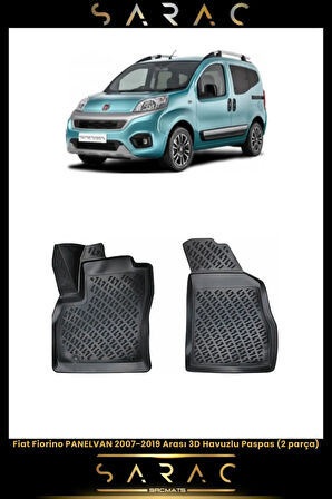 Fiat Fiorino Panelvan 2013 Model Araca Özel 3d Havuzlu Paspas(2 PARÇA)