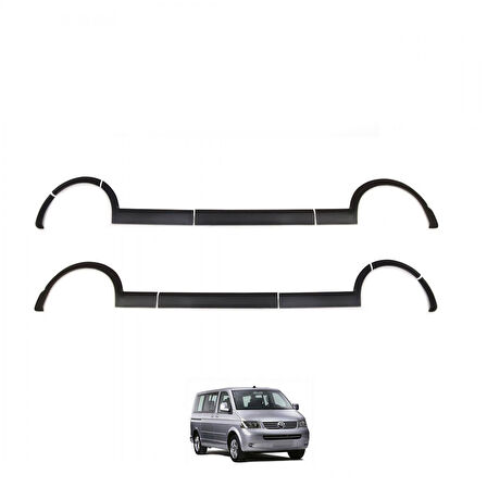 Volkswagen Transporter T5 Uzun Şasi 2009 - 2014 Çamurluk Kapı Dodikleri Set 11 Parça Çift Sürgü