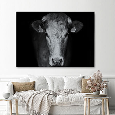 Harita Sepeti İnek Dekoratif Kanvas Tablo 1137