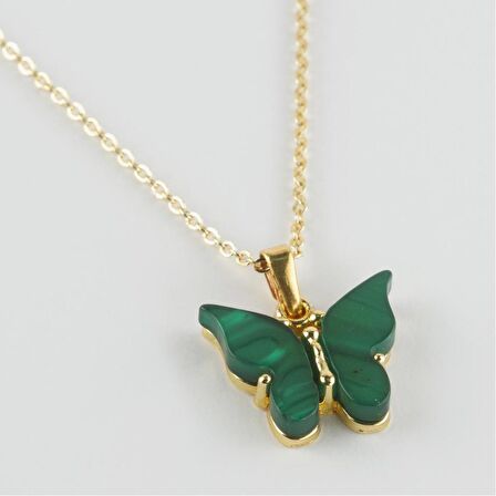 Kelebek Figürlü Polyester Kolye