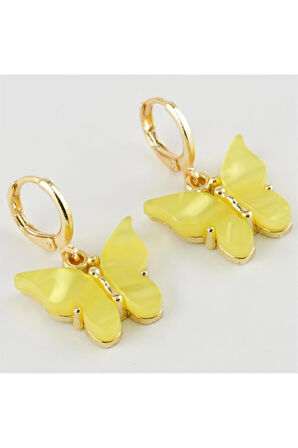 Kelebek Figürlü Polyester Küpe