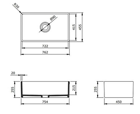 Bocchi Lavello Mutfak Eviyesi 76 Cm Mat Kaşmir 1138-011-0120-03