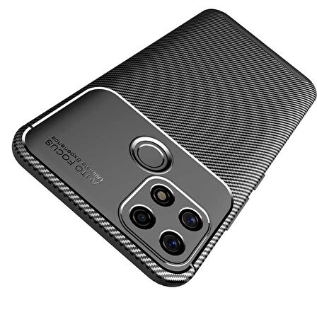 Gpack Oppo A15S Kılıf Negro Karbon Dizayn Silikon