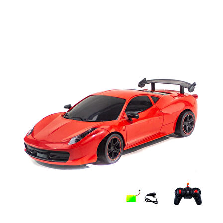 1:12 Ölçek Uzaktan Kumandalı Araba Ferrari 458 Şarjlı