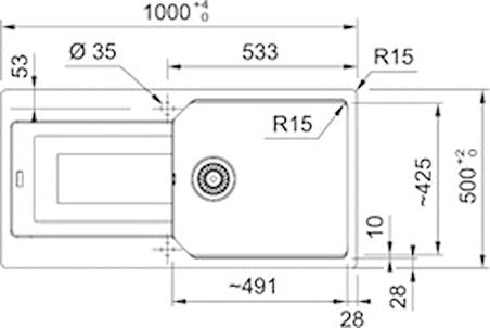 Franke Ubg 611-100 Oyster Tek Gözlü Eviye 114.0688.454