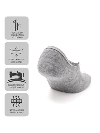 Just Inner Erkek Çorap 6'lı Babet (Bambu)