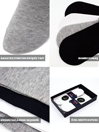 Just Inner Erkek Çorap 6'lı Babet (Bambu)