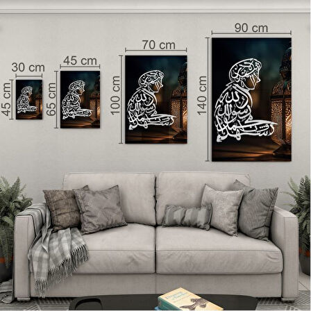 Dini Cam Tablo - Yatay Hat Sanatı - Dini Motif 08-034