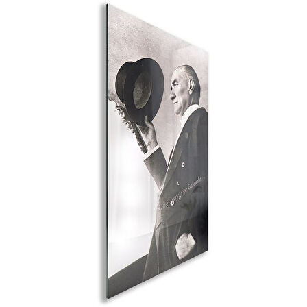 Atatürk Cam Tablo - Yatay Motif 01-039