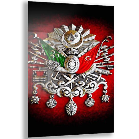 Modern Osmanlı Cam Tablo - Yatay Motif 01-004