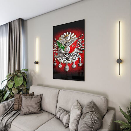 Modern Osmanlı Cam Tablo - Yatay Motif 01-004