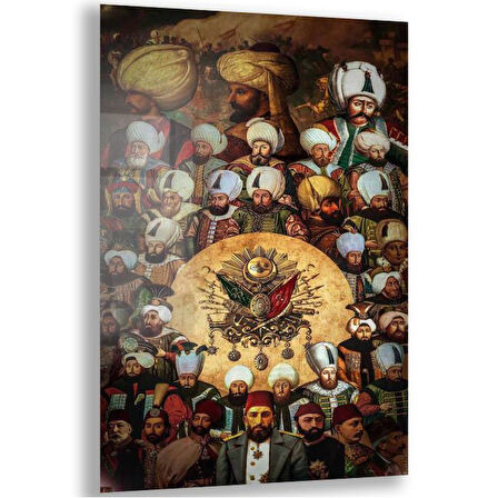 Modern Osmanlı Cam Tablo - Yatay Motif 01-009