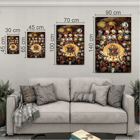 Modern Osmanlı Cam Tablo - Yatay Motif 01-009