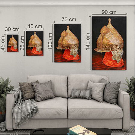 Modern Osmanlı Cam Tablo - Yatay Motif 01-029