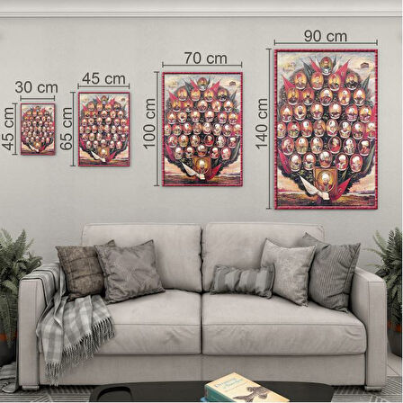 Modern Osmanlı Cam Tablo - Yatay Motif 01-030