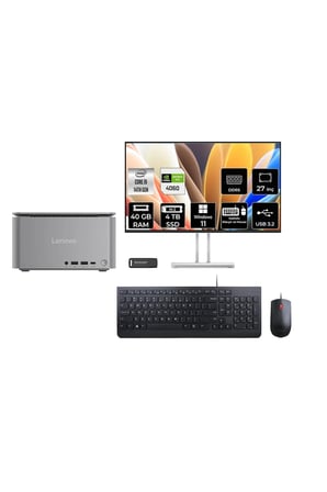 ThinkCentre Neo i9 14900 40GB 4TB SSD RTX4060/8GB 27" FHD W11H Mini Masaüstü Bilgisayar