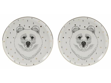Porland Forest Bear Düz Tabak 20cm 2'li 04LFH000451