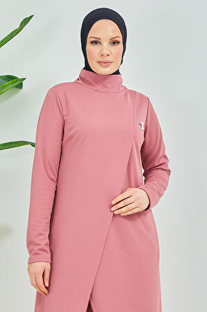 Tesettür Tunik Pantolon Takım BRC8075 Gül Kurusu