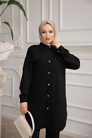 Kadın Cep Detayli İkili Takım BRC1310 Siyah