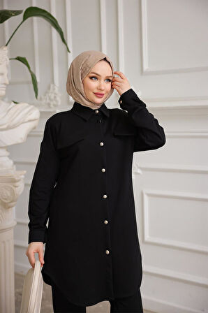 Kadın Cep Detayli İkili Takım BRC1310 Siyah