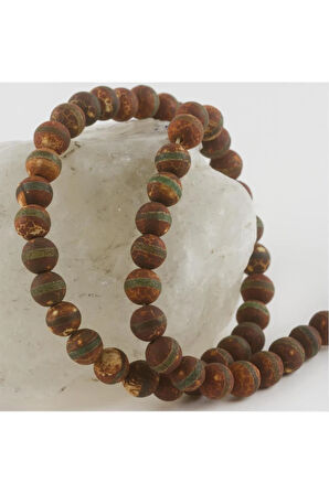 Tibet Akik Taşı Mat 8 mm