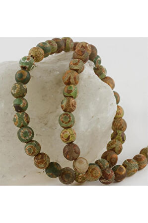 Tibet Akik Taşı Mat 8 mm