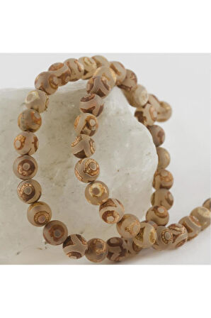 Tibet Akik Taşı Mat 8 mm