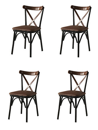 Bahar Mutfak Bahçe Cafe Sandalyesi 4 Li Set