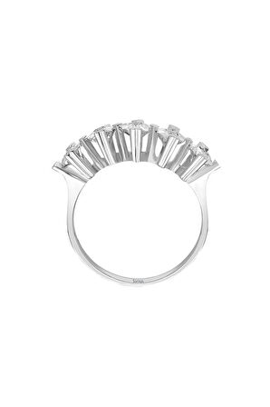 1,50 Karat Görünümlü Pırlanta 5 Taş Yüzük