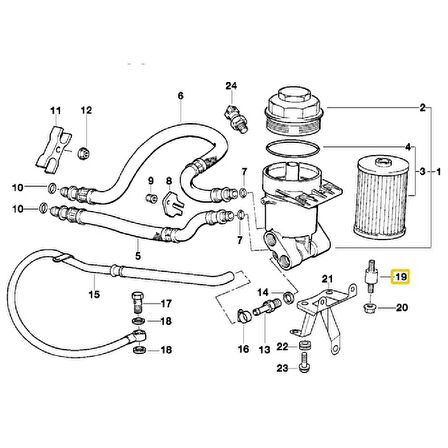 BMW M60 M62 M73 M73N MOTOR YAĞ FİLTRE TAKOZU 11421436982