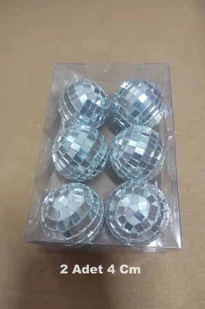 Disko Topu 4 Cm Pasta Süsü 2 Adet - Mini Disko Topu 2’li – Pasta ve Masa Dekoru Parti Süsü