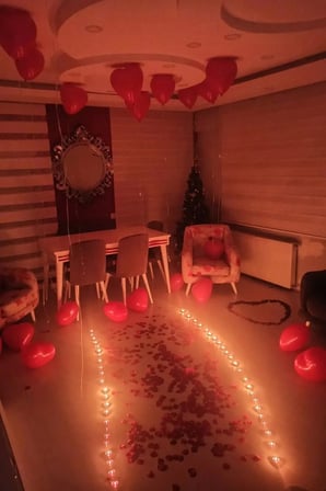 14 Şubat Sevgililer Günü - Evlilik Teklifi - Yıldönümü - Doğum Günü Kutlama Seti Konsepti